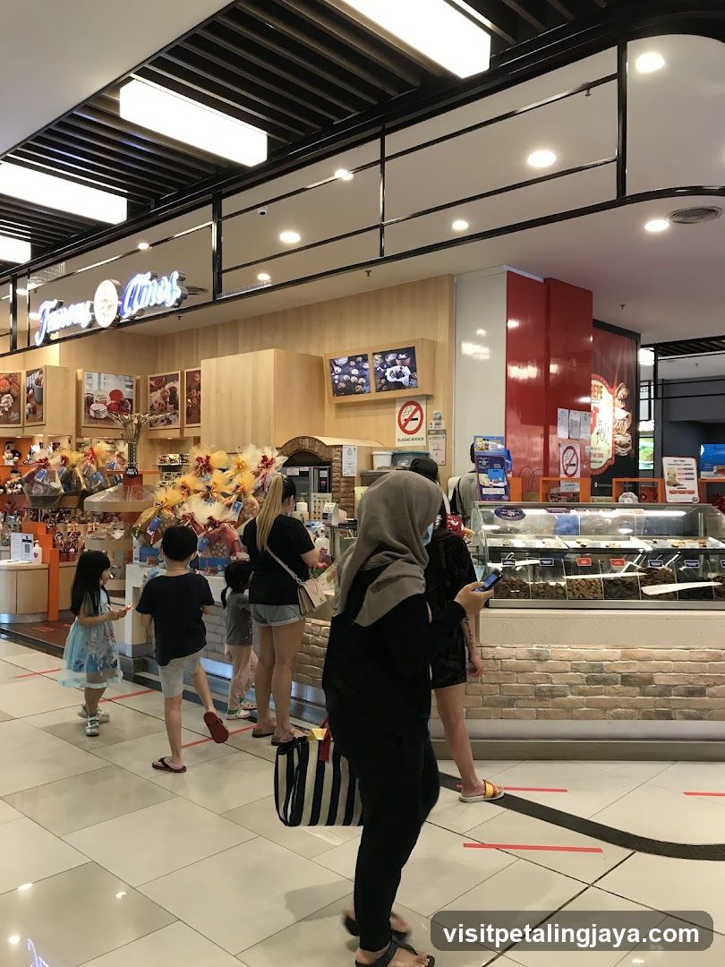 Food Court Interior with Customers
