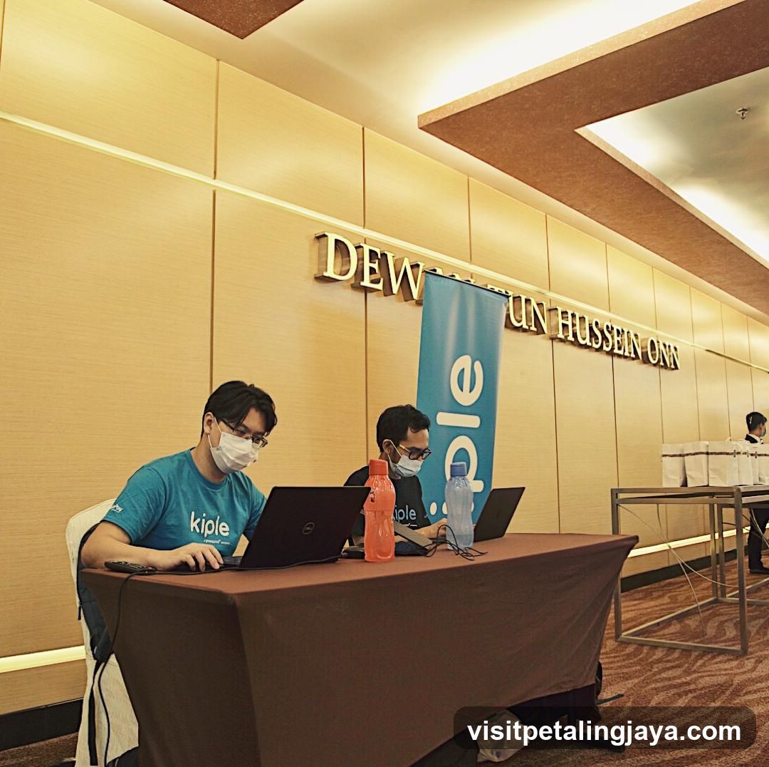 Event Setup with Staff at Table