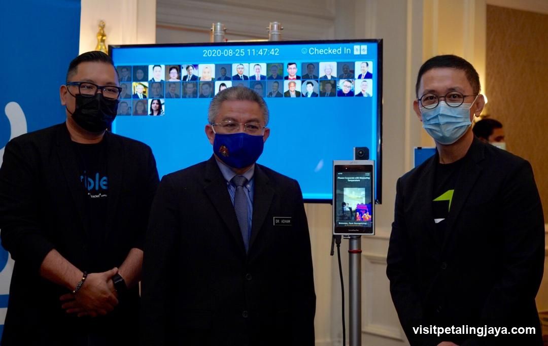 Group with Video Conference Screen