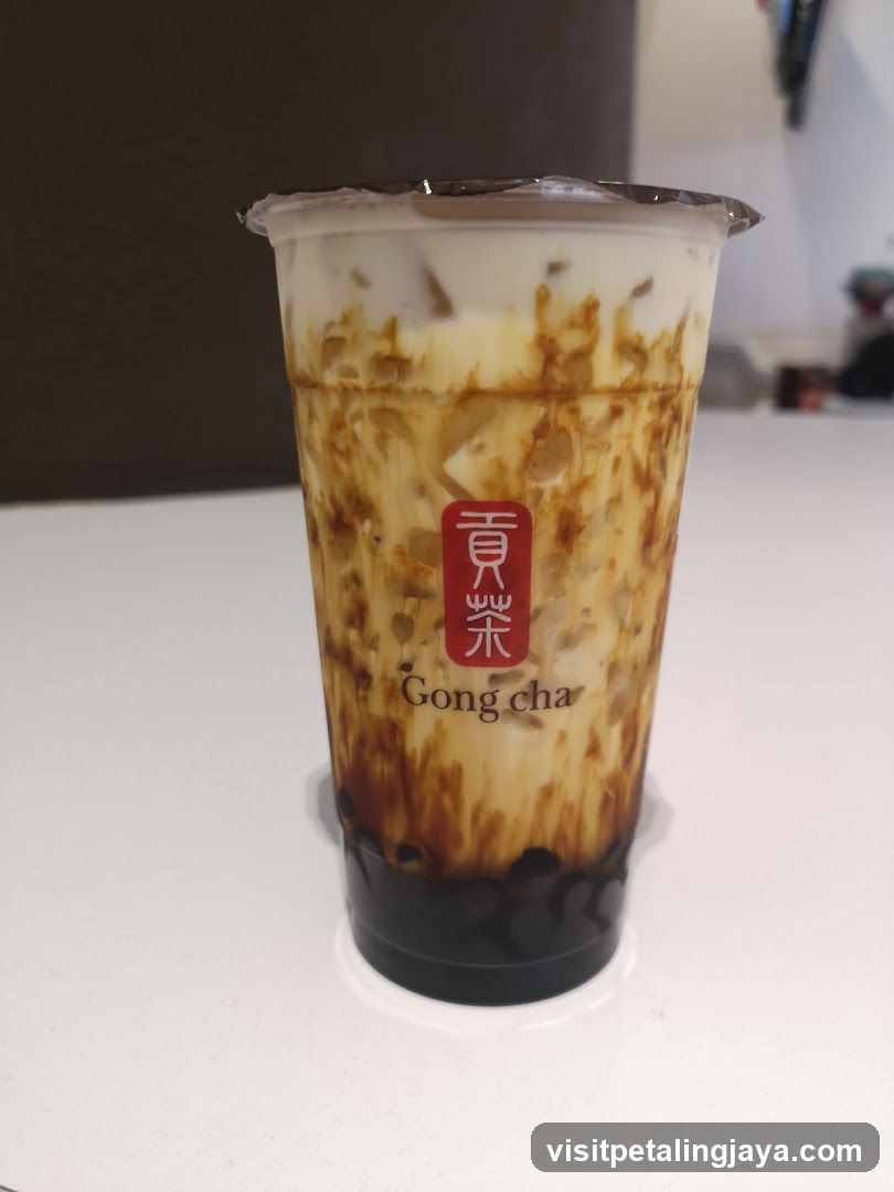 Gong cha bubble tea cup