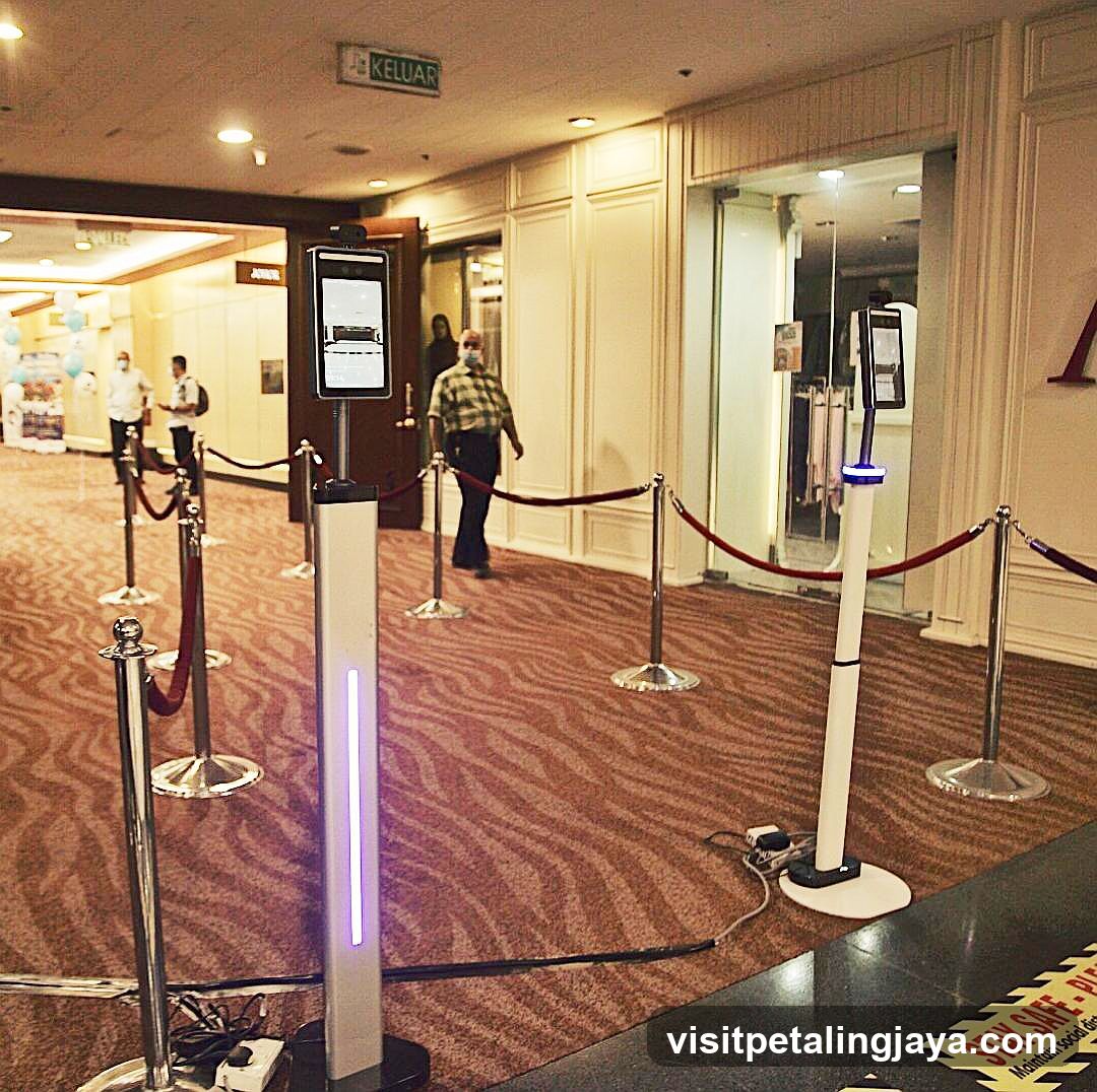 Entrance with Face Scanning Kiosks