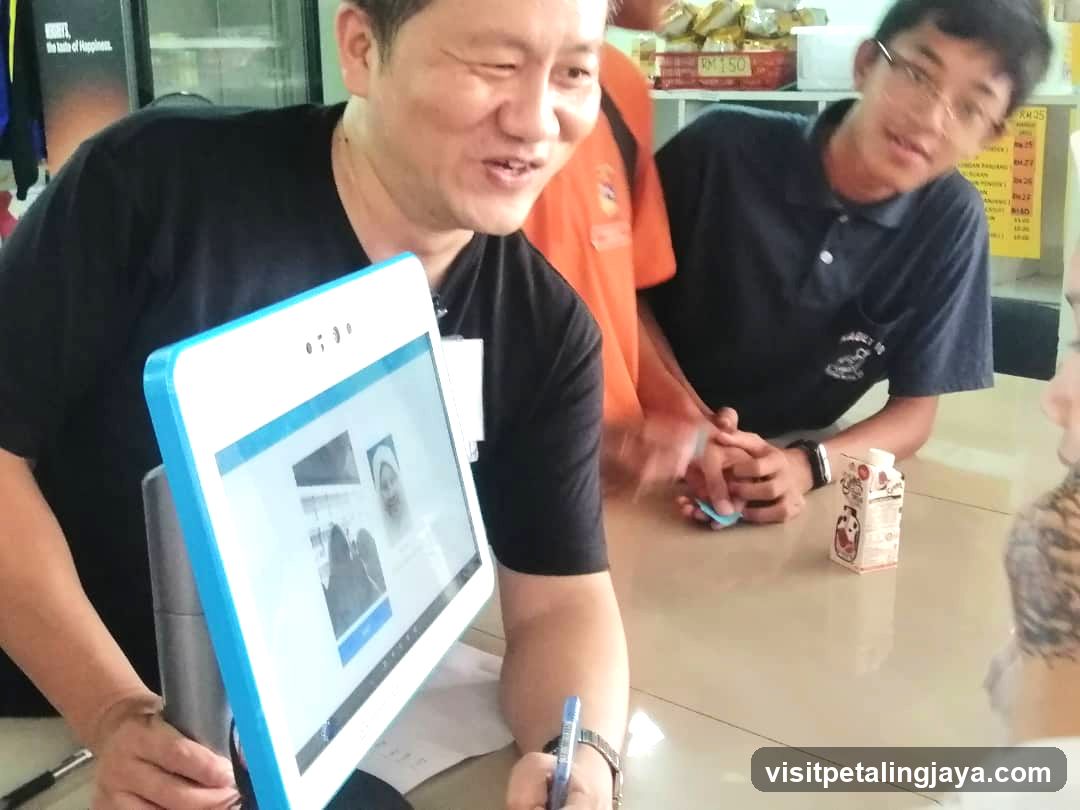 Indoor Group Activity with Tablet