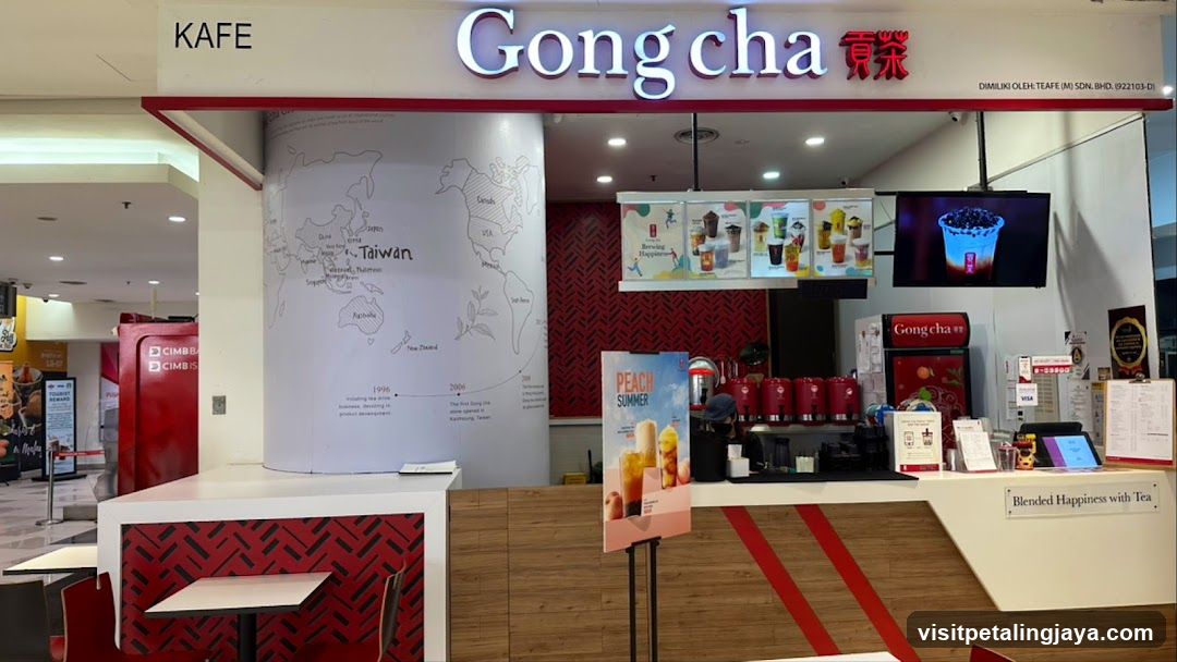 Gong Cha Store Interior and Signage