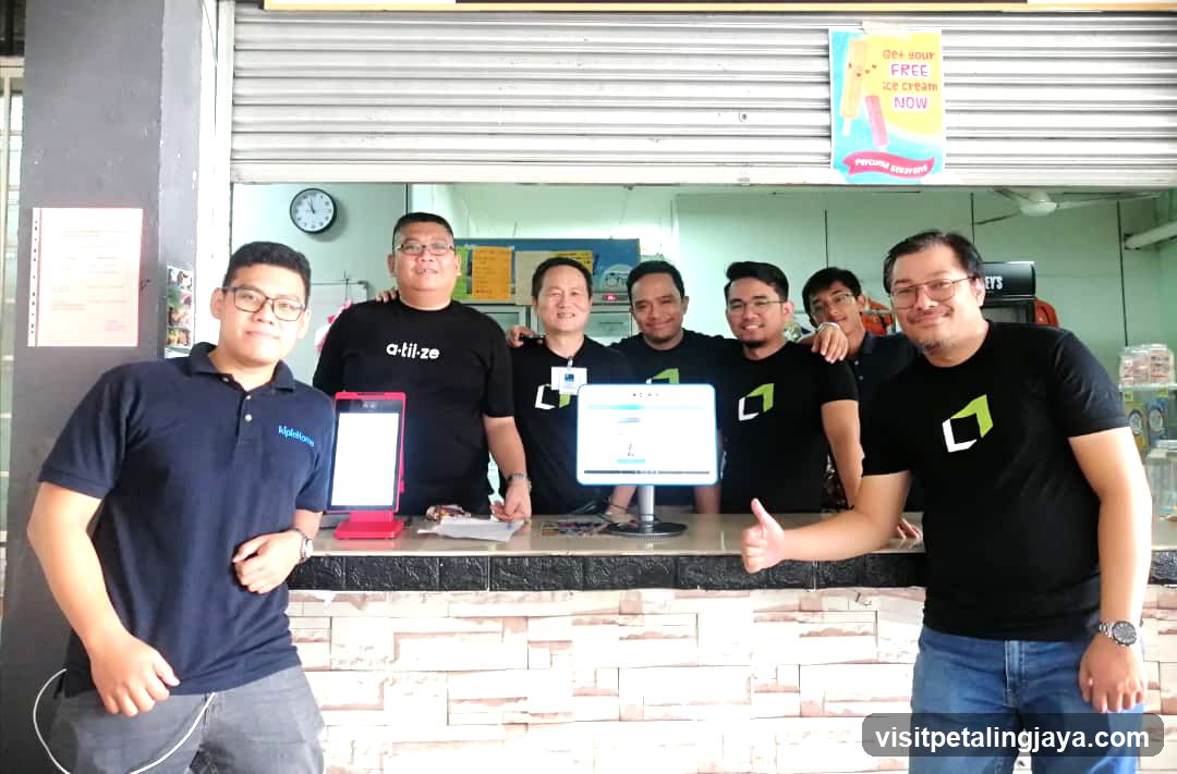 Group of staff at a shop counter