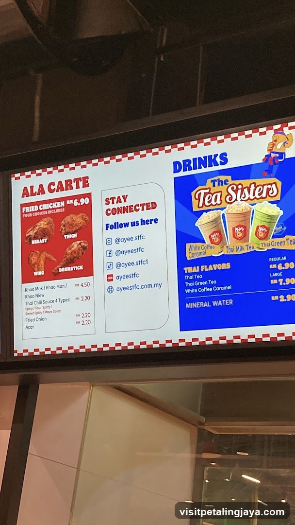 Ayeestfc Menu Board