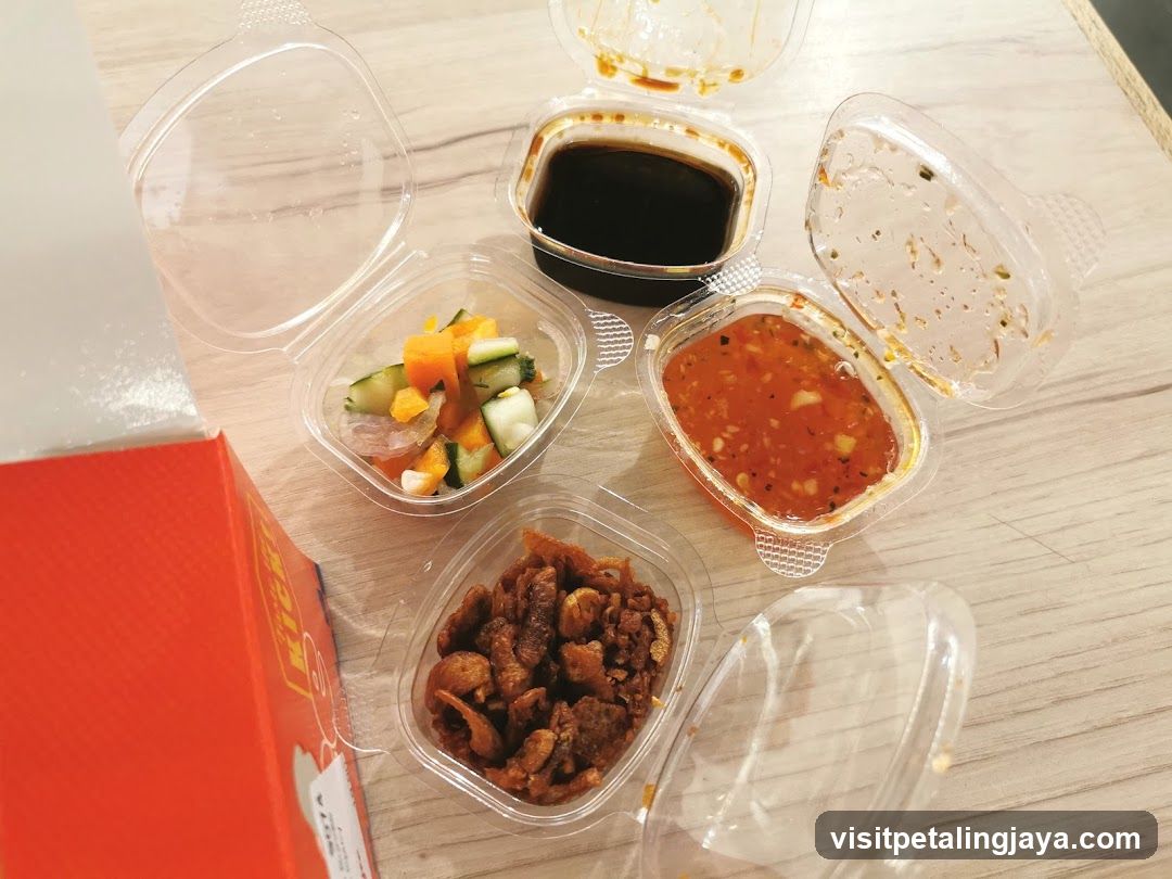 Food containers on table
