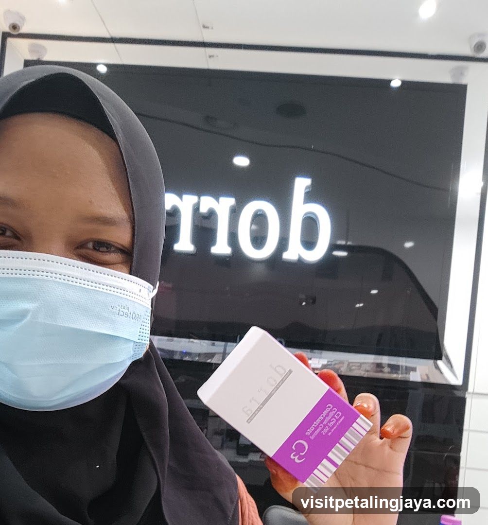 Person holding product in store