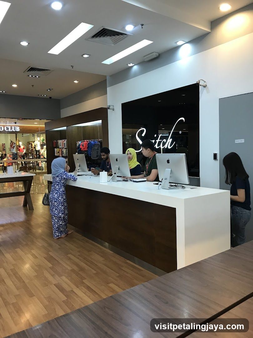 Interior of retail store