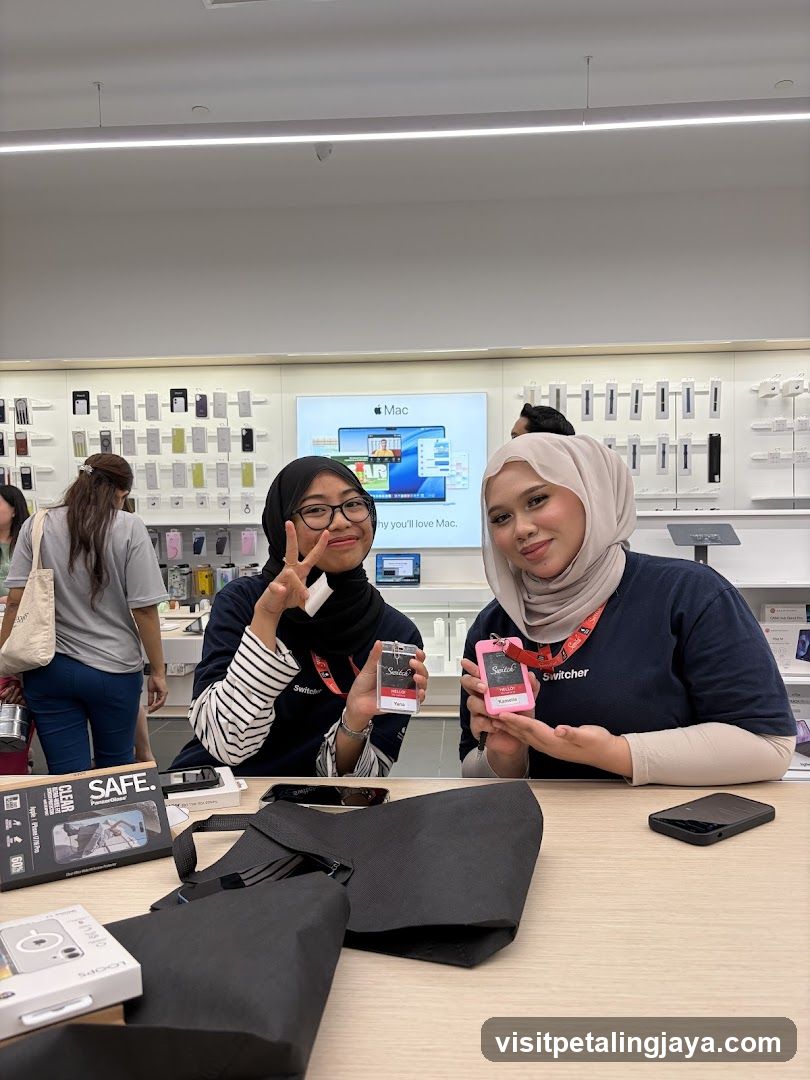 Store Interior with Staff and Products