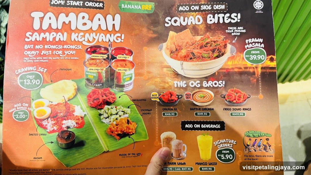 Banana Bros Menu Board