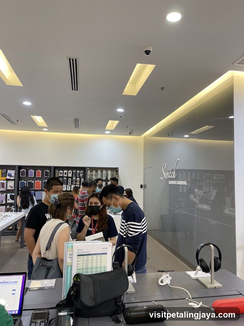 Store Interior with Customers and Staff