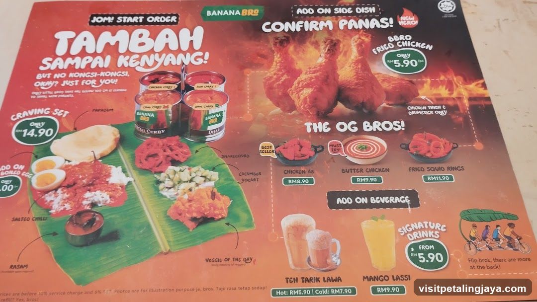 Banana Bros Menu Flyer