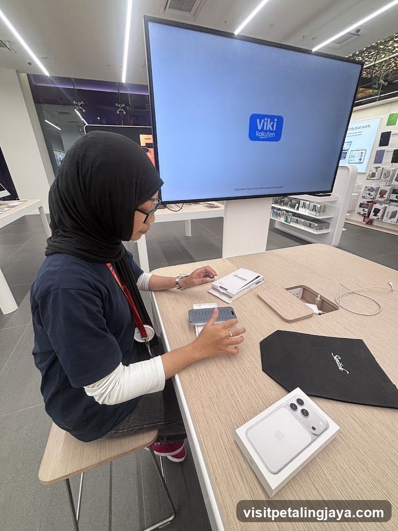 Store Interior with Customer and Display