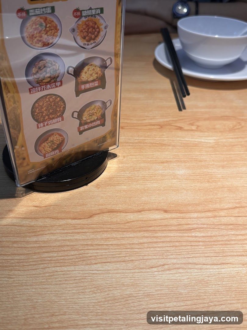 Dining Table with Menu Stand