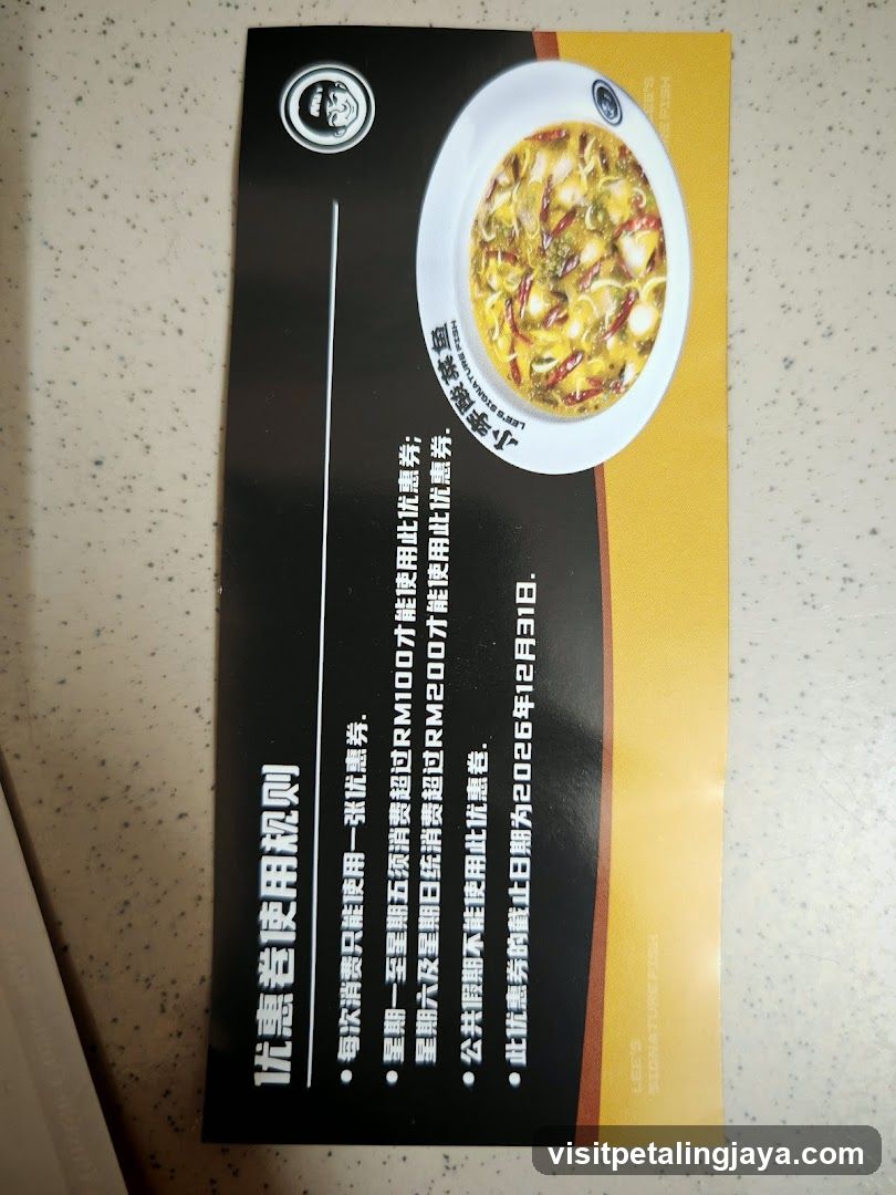 Promotional Flyer with Discount Voucher Rules