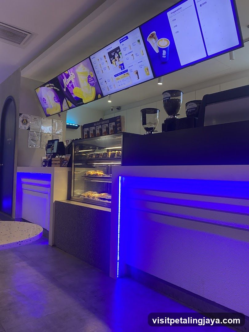 Coffee Shop Interior with Menu Boards