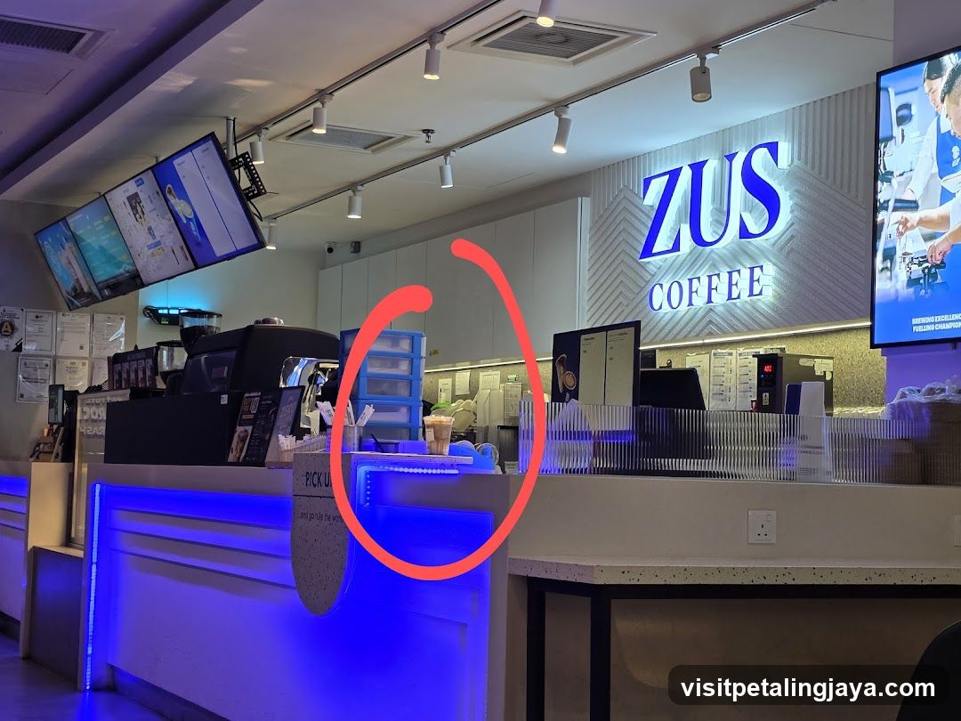ZUS Coffee Interior Counter