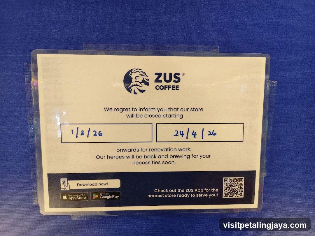 ZUS Coffee Closure Notice
