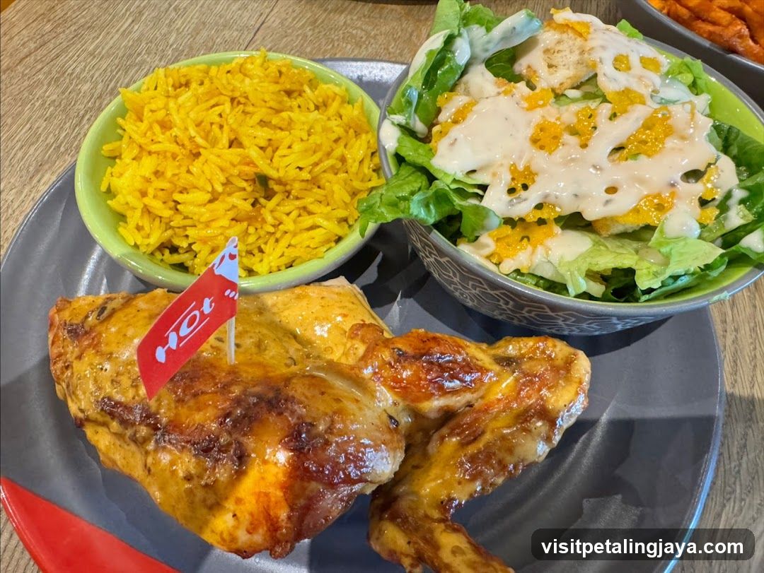 Chicken Meal with Rice and Salad