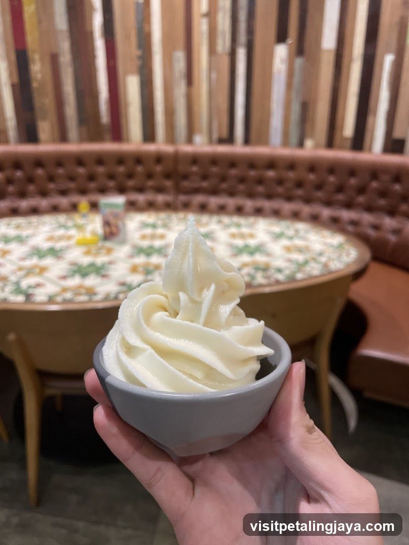 Soft-serve ice cream in a bowl