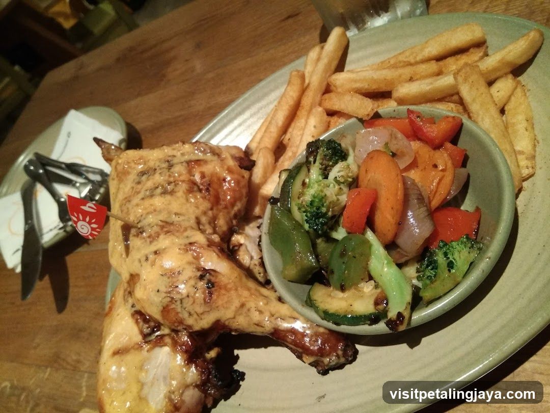 Grilled Chicken with Fries and Salad
