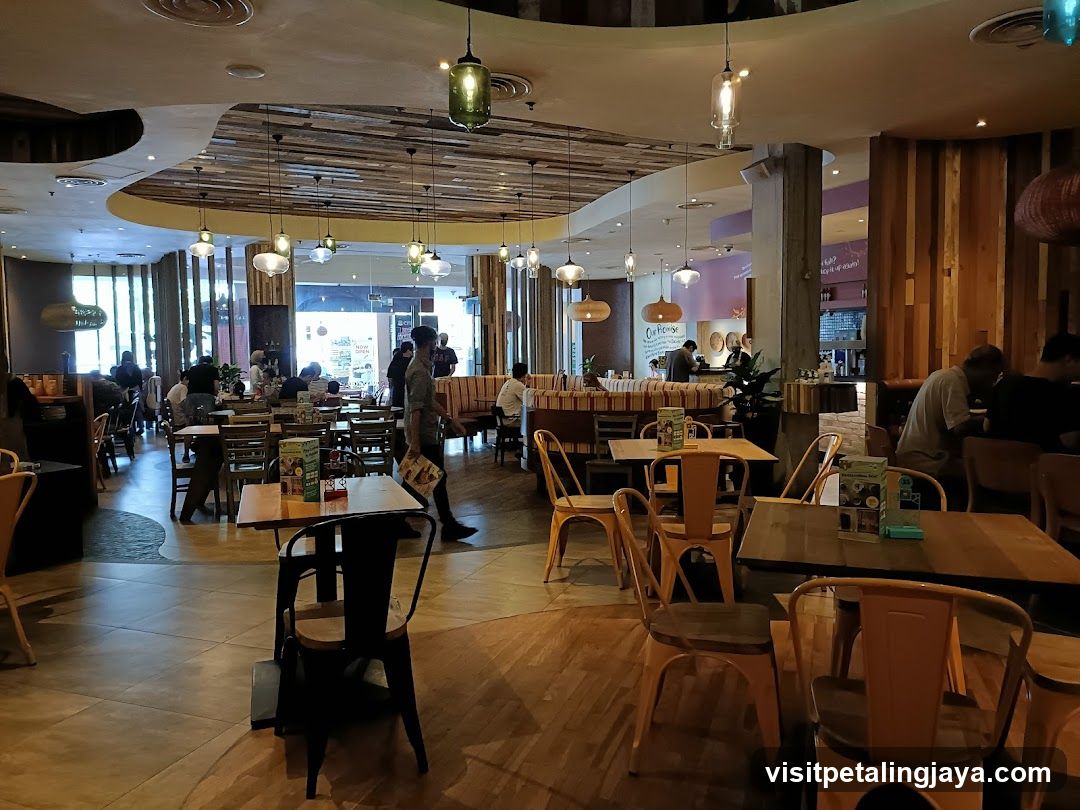 Interior of a modern café or restaurant