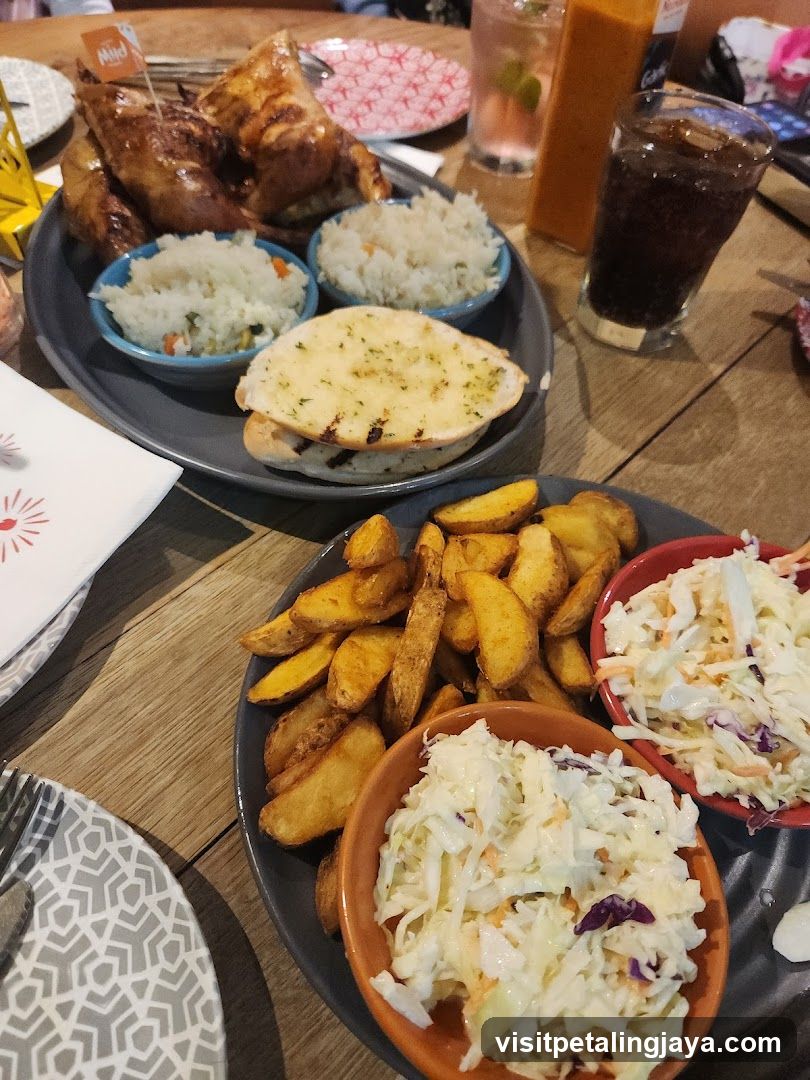 Meal Spread at Restaurant