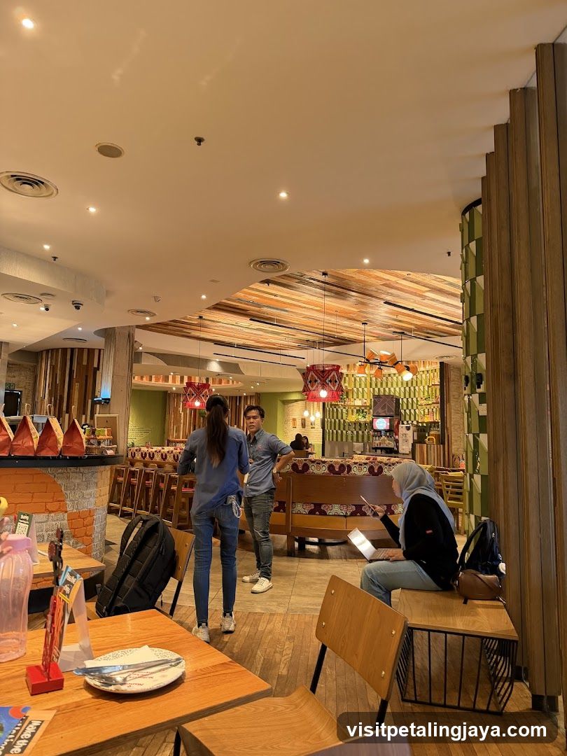 Restaurant Interior with Patrons