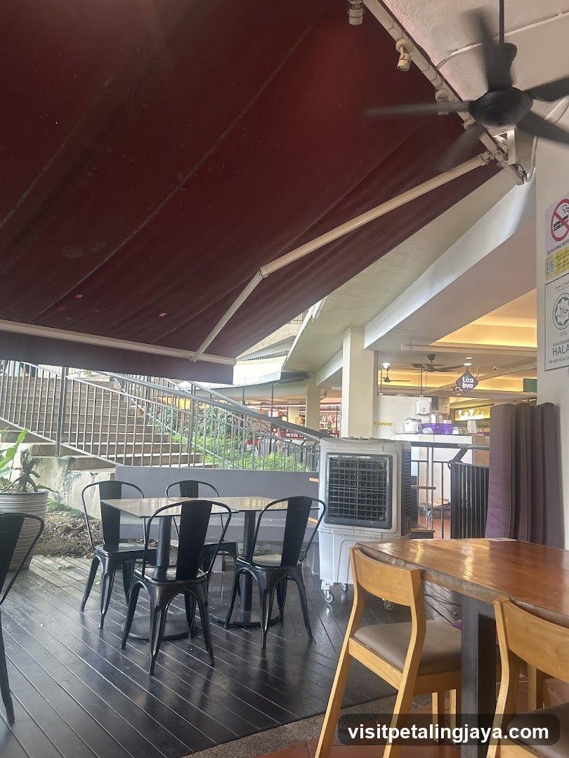 Outdoor Dining Area with Air Cooler