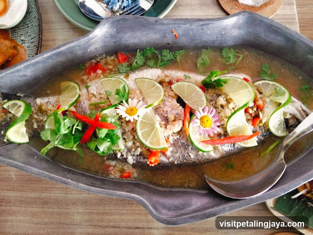 Garlic Fish with Lime and Chili Garnish