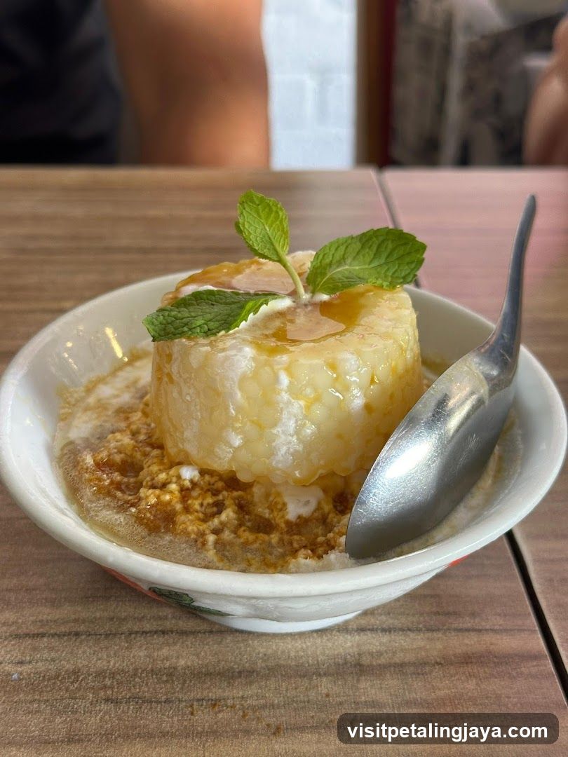 Dessert with Mint Garnish