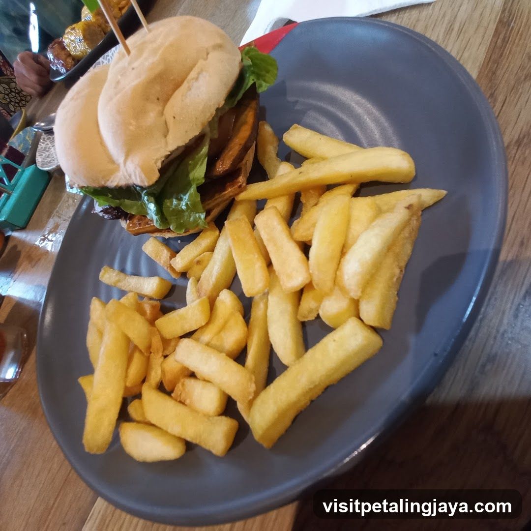 Burger and Fries Plate