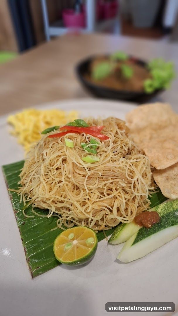 Noodle Dish with Garnishes