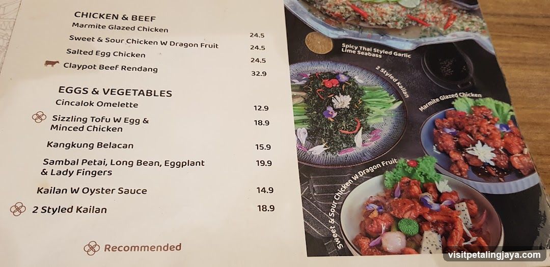 Chicken & Beef Menu Page