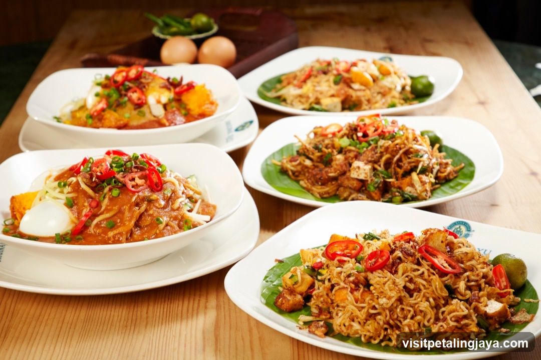 Noodle Dishes on a Wooden Table