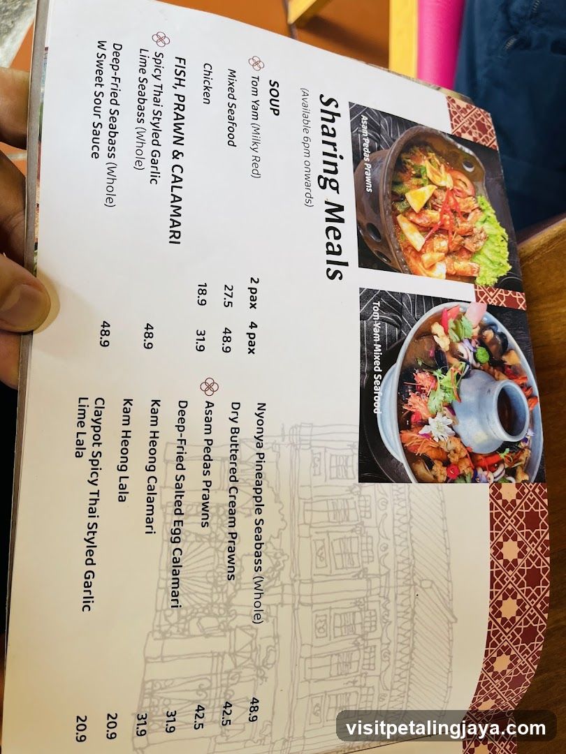 Sharing Meals Menu