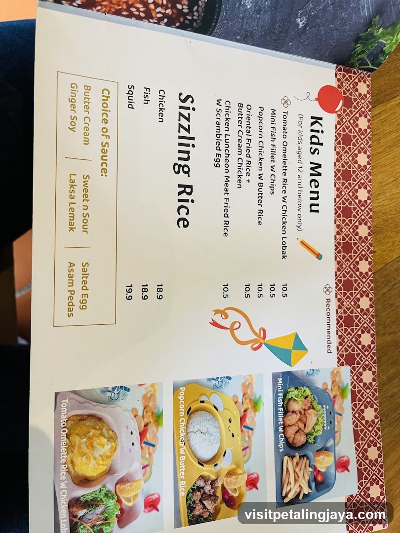 Kids Menu - Sizzling Rice