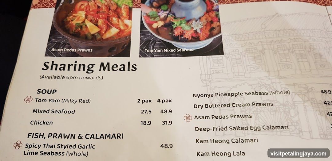Sharing Meals Menu