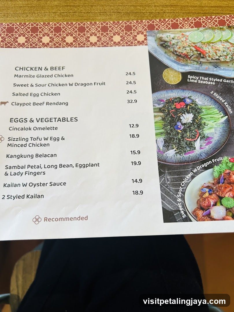 Chicken & Beef Menu Page