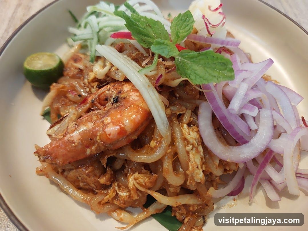 Shrimp Fried Rice Noodles with Garnish