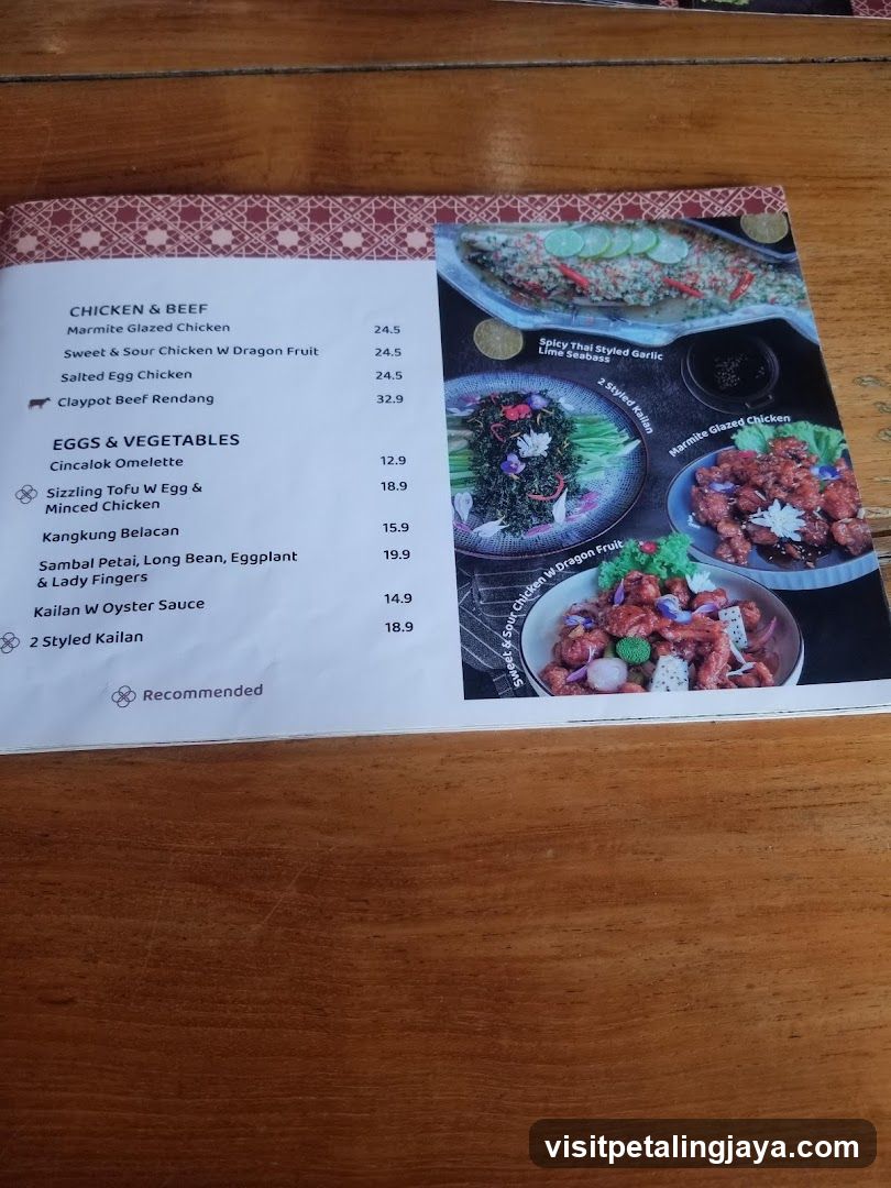 Chicken & Beef Menu Page