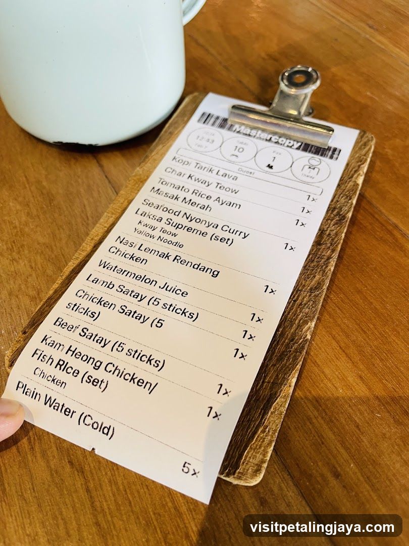 Order Receipt on Wooden Table