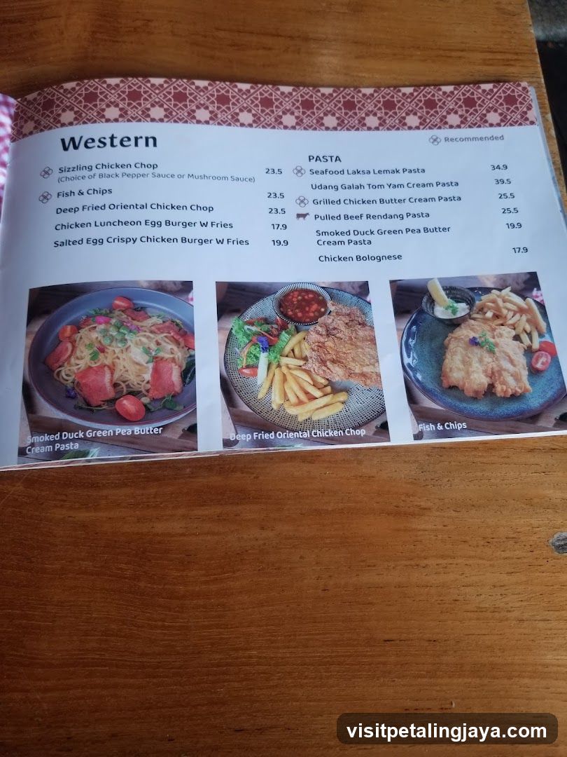 Western Menu Page