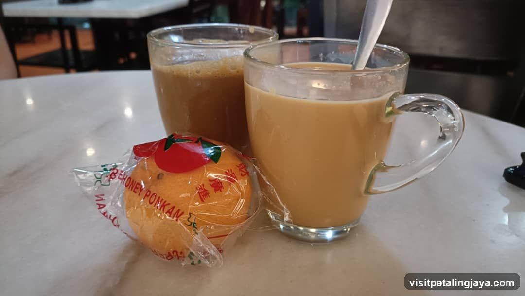Tea and Fruit on Table