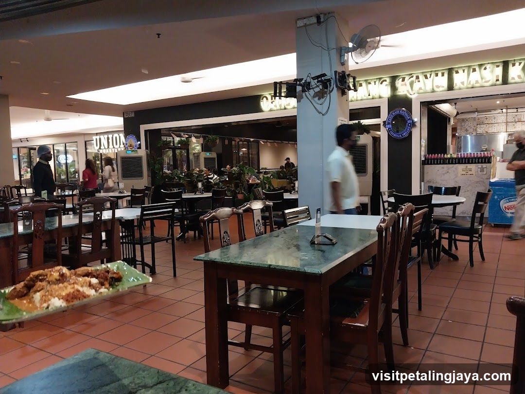 Restaurant Interior with Dining Tables and Staff