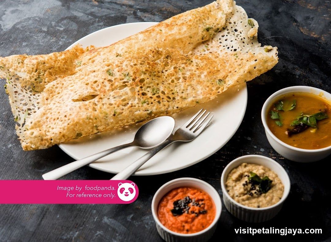 Dosa with Chutneys and Sambar