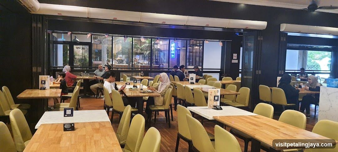 Restaurant Interior with Diners