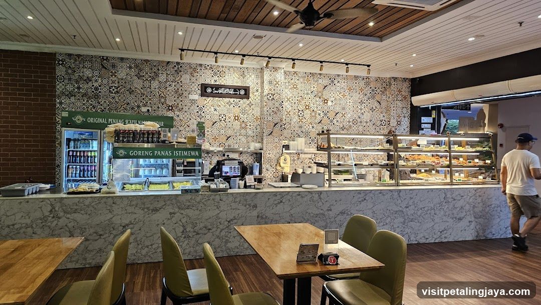 Interior of a food court or cafe