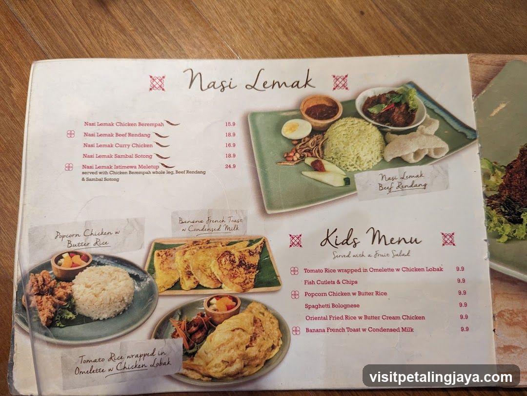 Nasi Lemak & Kids Menu