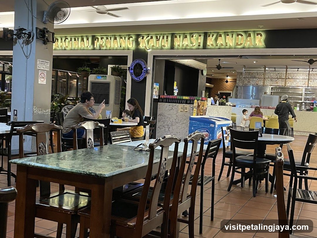 Restaurant Interior with Dining Tables and Staff